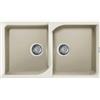 Elleci Lavello Elleci Incasso 2 vasche 86x50 Ego 450 Granitek Bianco Antico LGE45062