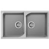 Elleci Lavello Elleci Incasso 2 vasche 86×50 Ego 450 Granitek Nuvola LME45079