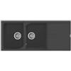 Elleci Lavello Elleci Incasso 2 vasche 116x50 Ego 500 Granitek Antracite LGE50059
