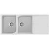 Elleci Lavello Elleci Incasso 2 vasche 116x50 Ego 500 Granitek Bianco LGE50068