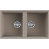 Elleci Lavello cucina grigio tortora 83,6x48,8 cm 2 vasche da incasso sottotop in Granitek | Elleci Best 450 LGB45043BSO