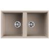 Elleci Lavello cucina avena 83,6x48,8 cm 2 vasche da incasso sottotop in Granitek | Elleci Best 450 LGB45051BSO
