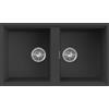 Elleci Lavello cucina antracite 83,6x48,8 cm 2 vasche da incasso sottotop in Granitek | Elleci Best 450 LGB45059BSO