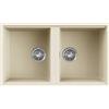 Elleci Lavello cucina bianco antico 83,6x48,8 cm 2 vasche da incasso sottotop in Granitek | Elleci Best 450 LGB45062BSO