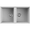 Elleci Lavello cucina Nuvola 83,6x48,8 cm 2 vasche da incasso sottotop in Granitek | Elleci Best 450 LMB45079BSO