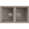 Elleci Lavello cucina grigio tortora 86x51 cm 2 vasche da incasso in Granitek | Elleci Best 450 LGB45043