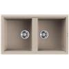 Elleci Lavello cucina avena 86x51 cm 2 vasche da incasso in Granitek | Elleci Best 450 LGB45051