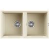 Elleci Lavello cucina bianco antico 86x51 cm 2 vasche da incasso in Granitek | Elleci Best 450 LGB45062