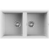 Elleci Lavello cucina bianco 86x51 cm 2 vasche da incasso in Granitek | Elleci Best 450 LGB45068