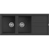 Elleci Lavello Elleci Incasso 2 vasche 116x51 Best 500 Granitek Antracite LGB50059