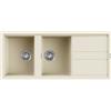 Elleci Lavello Elleci Incasso 2 vasche 116x51 Best 500 Granitek Bianco Antico LGB50062