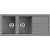 Elleci Lavello cucina grigio titanium 116x51 cm 2 vasche da incasso in Granitek | Elleci Best 500 LMB50073