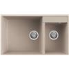 Elleci Lavello Elleci Incasso 2 vasche 78,5x47 Quadra 440 Sottotop Granitek Avena LGQ44051BSO