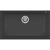 Elleci Lavello Elleci Incasso 1 vasca 76x44 Quadra 130 Sottotop Granitek Antracite LGQ13059BSO