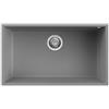 Elleci Lavello Elleci Incasso 1 vasca 76x44 Quadra 130 Sottotop Granitek Grigio Titanium LMQ13073BSO