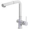Elleci Rubinetto Miscelatore Cucina Elleci Stream Plus Keratek Plus Bianco Assoluto MKKSTP96
