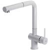 Elleci Rubinetto Miscelatore Cucina Elleci Stream Plus Granitek Bianco MGKSTP68