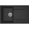 Quareco Lavello da cucina nero incasso 1 vasca 79x50 cm Jazz QLJ791NE