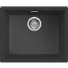 Quareco Lavello nero 1 vasca per cucina in granito da incasso Infinity QLI040NE