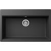 Quareco Lavello nero 1 vasca per cucina in granito base 80 da incasso Light QLL080NE