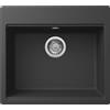 Quareco Lavello nero 1 vasca per cucina in granito base 60 da incasso Light QLL060NE
