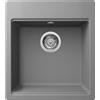 Quareco Lavello grigio 1 vasca per cucina in granito base 45 da incasso Light QLL040GR