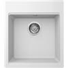 Quareco Lavello bianco 1 vasca per cucina in granito base 45 da incasso Light QLL040BI
