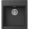 Quareco Lavello nero 1 vasca per cucina in granito base 45 da incasso Light QLL040NE