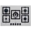 Elleci Piani cottura da incasso elleci Plano 75 TCC 5 fuochi Metaltek 79 Grigio Aluminium PMSP75179CS