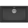 Quareco Lavello nero 1 vasca per cucina in granito da incasso Infinity QLI080NE