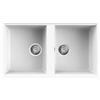 Quareco Lavello 86x50 cm con 2 vasche bianco Jazz 862 QLJ862BI