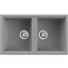 Quareco Lavello incasso 2 vasche 86x50 granito grigio Jazz 862 QLJ862GR