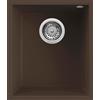 Elleci Lavello Elleci Incasso 1 vasca 38x44 Quadra 100 Sottotop Granitek Espresso Marrone LGQ10078BSO