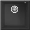 Elleci Lavello Elleci Incasso 1 vasca 44x44 Quadra 102 Sottotop Granitek Nero LGQ10240BSO