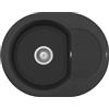 Elleci Lavello cucina Tondo nero da incasso in granitek | Elleci Easy ROUND 600 LGYR6040