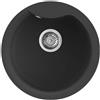 Elleci Lavello cucina Tondo nero in granitek | Elleci Ego ROUND LGEROU40