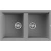 Elleci Best 450 | Lavello a 2 vasche grigio cemento 86x51cm - LGB45048