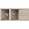 Elleci Best 500 | Lavello 2 vasche 116x51 cm avena in granitek - LGB50051