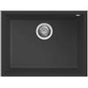 Elleci Lavello Elleci Incasso 1 vasca 58x44 Quadra 110 Sottotop Granitek Nero LGQ11040BSO