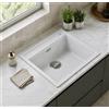 Elleci Lavello Elleci Incasso 1 vasca 57x51 Best 105 Keratek Plus Bianco White Assoluto LKB10596