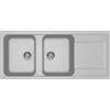 Elleci Lavello 116x50 cm Granitek Nuvola 2 vasche | Elleci Life 500 LM250079