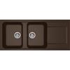 Elleci Lavello Elleci Incasso 2 vasche 116x50 Life 500 Granitek Espresso Marrone LG250078