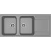 Elleci Lavello Elleci Incasso 2 vasche 116x50 Life 500 Granitek Grigio Cemento LG250048