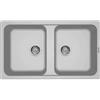 Elleci Lavello Elleci Incasso 2 vasche 86x50 Life 450 Granitek Grigio Aluminium LM245079