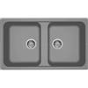 Elleci Lavello Elleci Incasso 2 vasche 86x50 Life 450 Granitek Grigio Titanium LM245073