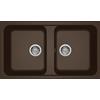 Elleci Lavello Elleci Incasso 2 vasche 86x50 Life 450 Granitek Espresso Marrone LG245078