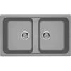 Elleci Lavello Elleci Incasso 2 vasche 86x50 Life 450 Granitek Grigio Cemento LG245048
