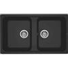 Elleci Lavello 2 vasche 86x50 | Elleci Life 450 Granitek Nero LG245040