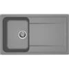 Elleci Lavello 1 vasca 86x50cm grigio titanium da incasso sopratop in granitek | Elleci Life 400
