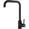 Quareco Rubinetto Miscelatore Cucina Quareco monocomando canna alta girevole Nero QMSC05NE